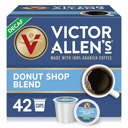 VICTOR ALLEN Decaf Donut Shop Coffee Single Serve Cup, PK42 FG014582RV